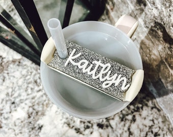 30oz/40oz Stanley Topper, Stanley Cup Name Plate, Stanley Name Tag, Personalized Tumbler Name Tag, Stanley Topper, Stanley Accessories