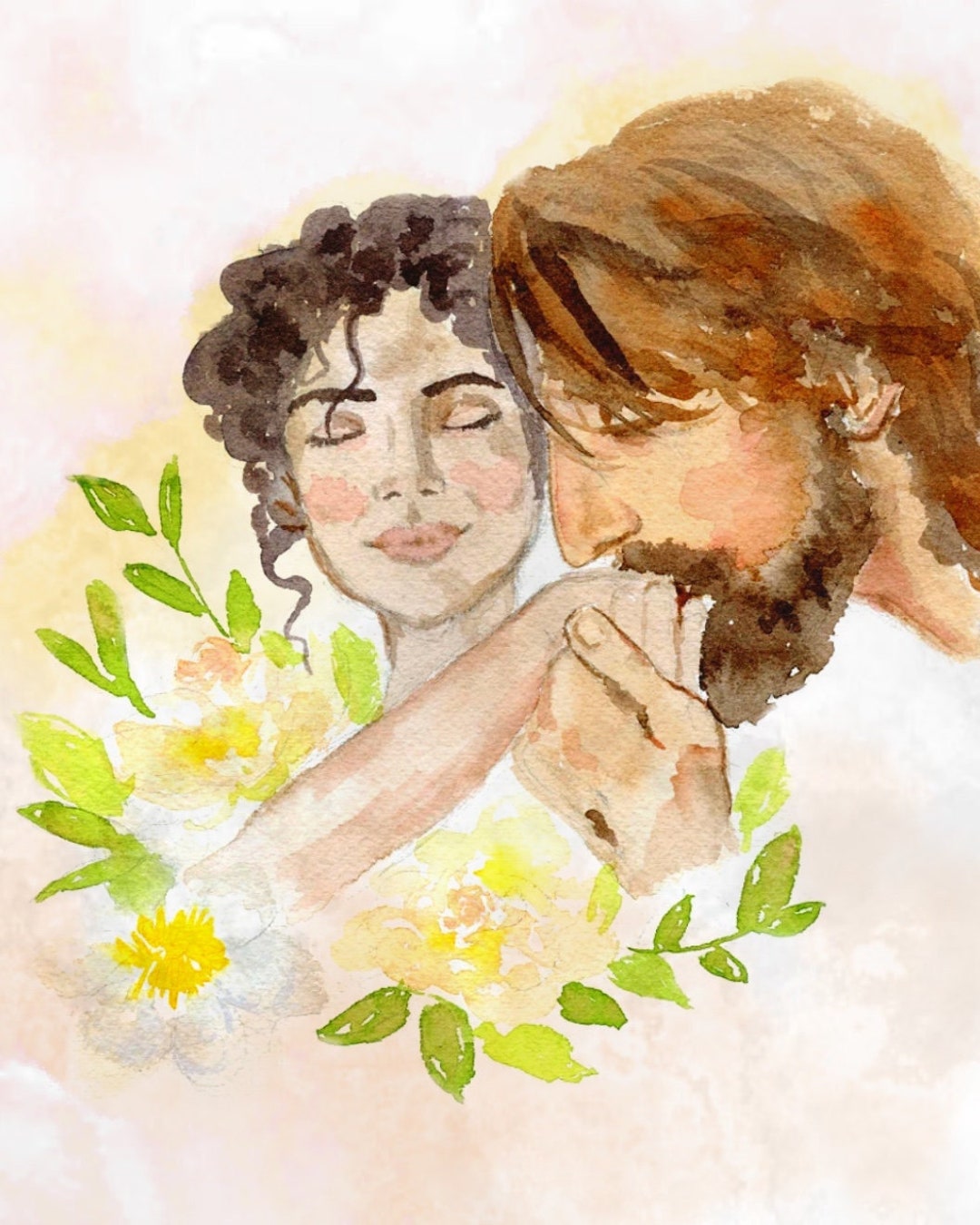 His Hand in Mine Christian Art Print Painting of Jesus Etsy