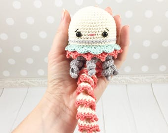 Jellyfish Crochet Pattern Sea Creature Crochet PDF Toy Pattern Jellyfish Amigurumi Crochet Stuffed Animal Crochet Toddler Pattern Ocean Toy