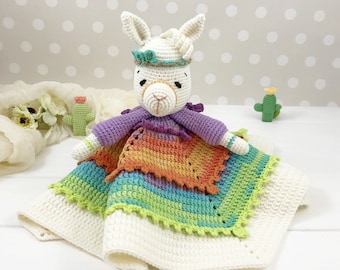 Llama Lovey Crochet Pattern, Llama Crochet PDF, Amigurumi Llama Pattern, Crochet Lovey, Security Blanket Pattern, Crochet Newborn Pattern