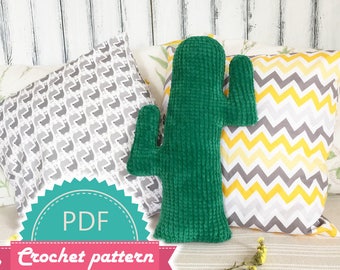 Cactus Crochet Pattern, Crochet Cactus, Cactus Pillow, Knit Pushion Pillow, Succulent Pillow, Plush Cactus, Cacti, Minimalist Pillow, Scanty