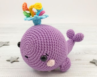 Walice, the Baby Whale - Easy Crochet Pattern, Crochet Amigurumi, Crochet Toy Pattern, Crochet Soft Toy, Crochet Whale