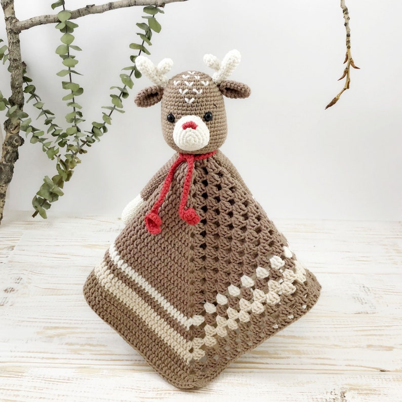 Deer Lovey Crochet Pattern Baby Security Blanket Crochet Etsy