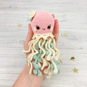 Crochet Pattern Amigurumi, Jellyfish pattern, sea animal crochet, ocean pattern, sea toy pattern, pdf pattern