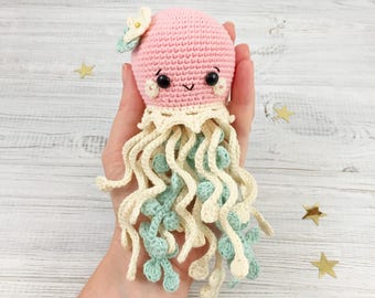 Crochet Pattern Amigurumi, Jellyfish pattern, sea animal crochet, ocean pattern, sea toy pattern, pdf pattern