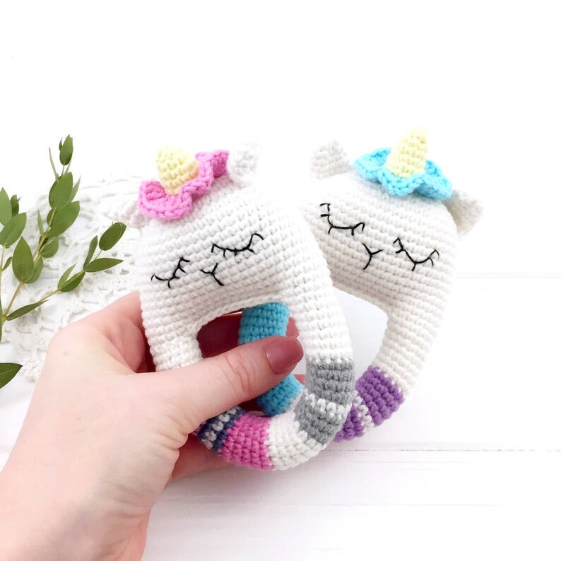 Unicorn Crochet Pattern, Rattle Crochet PDF, Unicorn Teether Toy, Baby Rattle Pattern, Baby Toy Pattern, Amigurumi Rattle, Unicorn Download image 7