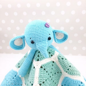 Elephant Lovey Pattern, Security Blanket, Crochet Elephant, PDF Crochet Pattern, Elephant Blanket, Baby Lovey Toy, Elephant Pattern Crochet image 8