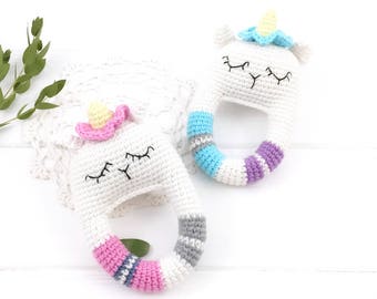 Unicorn Crochet Pattern, Rattle Crochet PDF, Unicorn Teether Toy, Baby Rattle Pattern, Baby Toy Pattern, Amigurumi Rattle, Unicorn Download