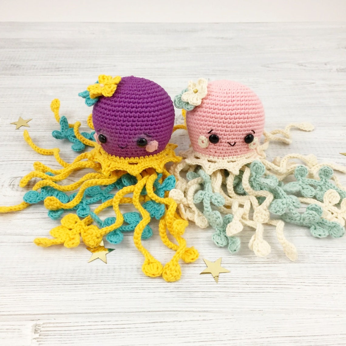Crochet Pattern Amigurumi Jellyfish pattern sea animal Etsy
