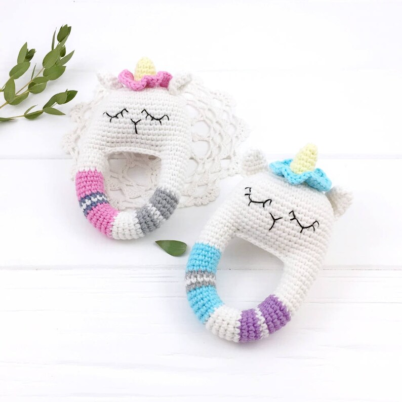 Unicorn Crochet Pattern, Rattle Crochet PDF, Unicorn Teether Toy, Baby Rattle Pattern, Baby Toy Pattern, Amigurumi Rattle, Unicorn Download image 5