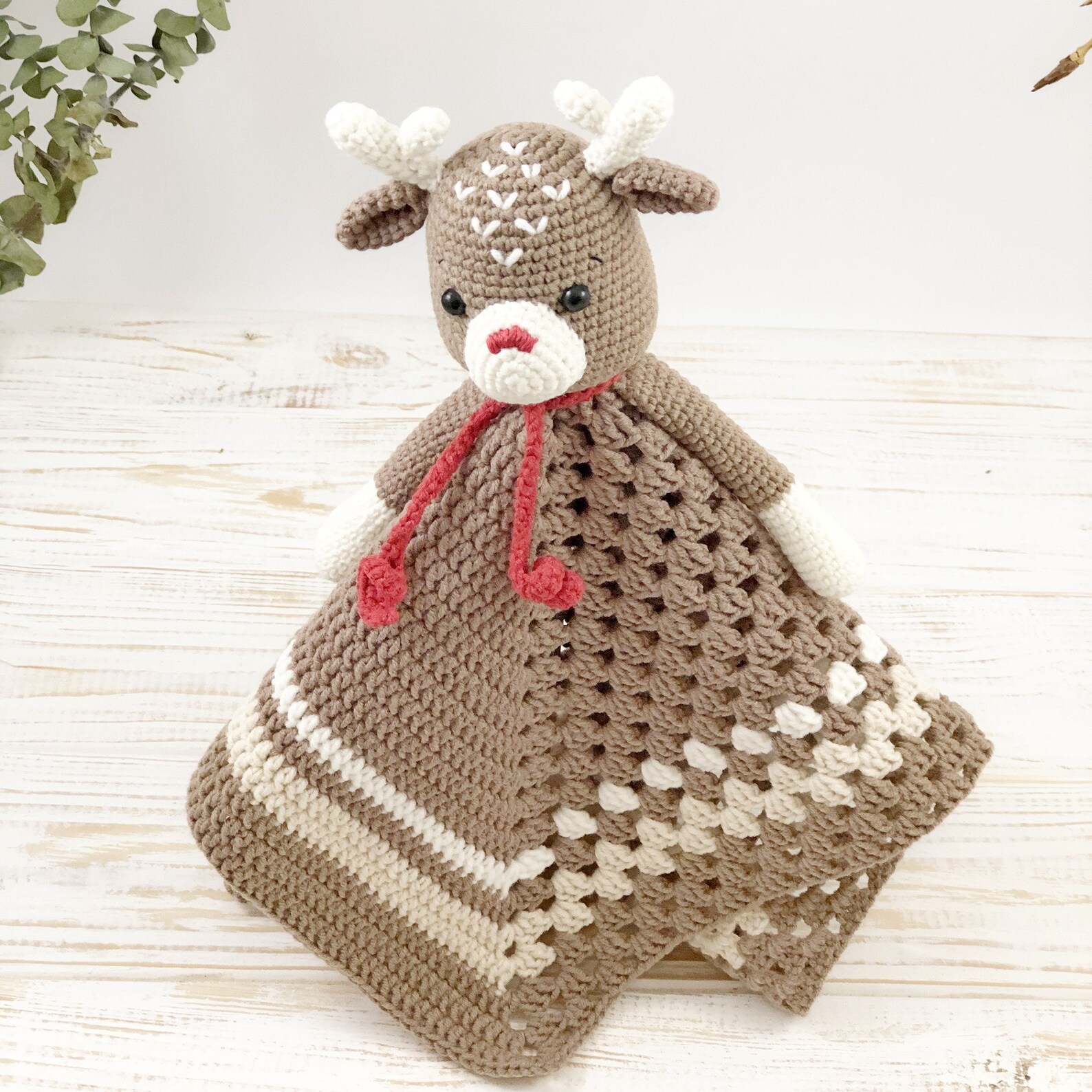 Deer Lovey Crochet Pattern Baby Security Blanket Crochet Etsy