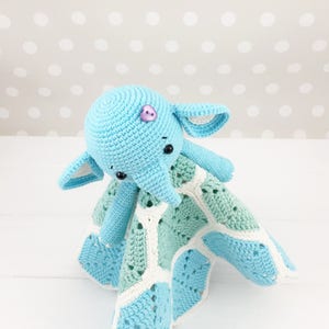 Elephant Lovey Pattern, Security Blanket, Crochet Elephant, PDF Crochet Pattern, Elephant Blanket, Baby Lovey Toy, Elephant Pattern Crochet image 5