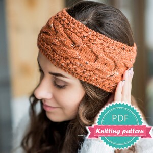 Ear Warmer Pattern, Headband Pdf Pattern, Cable Knit Headband, Knitting Patterns for Women, Knitting Pattern, Easy Pattern, Headband Pdf