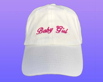 Baby Girl Dad Hat, Embroidered Baseball Cap, Custom Dad Hats, Low Profile,  Tumblr Hat, Adjustable Unisex