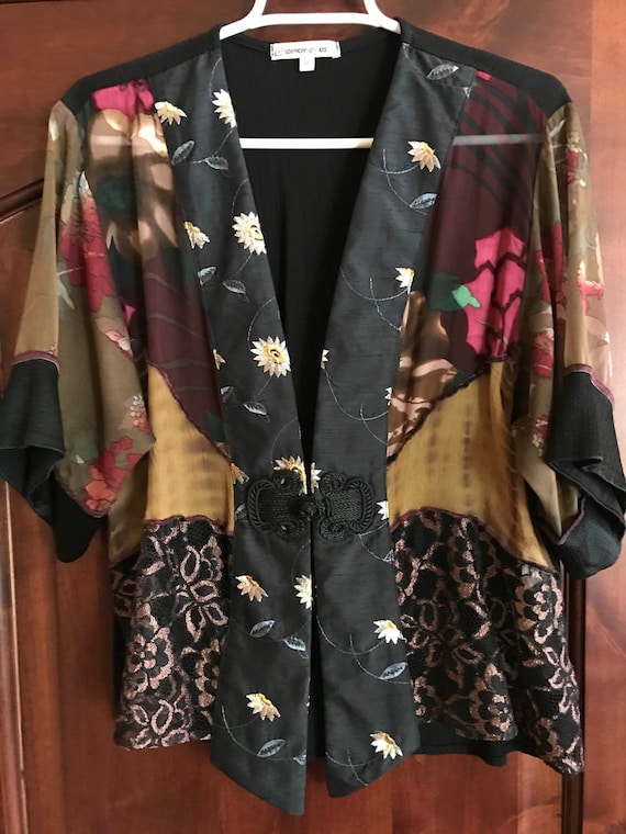Vintage Hawaiian Spencer Alexis Kimono Jacket - si