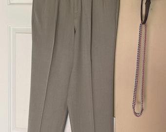 Tommy Bahama Khaki Silk Pants with Wide Leg - Size 8