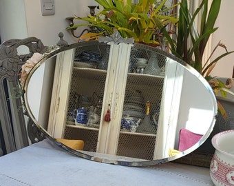 Vintage Art Deco Mirror | Retro Mirror  | Antique Mirror | Hall Mirror | Art Deco Mirror | Bathroom Mirror | Bedroom Mirror | Bevelled |