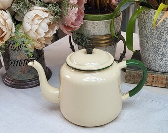 Vintage Enamel Teapot | Vintage Teapot | Kitchenalia  | Blue Enamel | Farmhouse | Vintage | Teapot | Enamel | Home Decor | Coffee Shop |