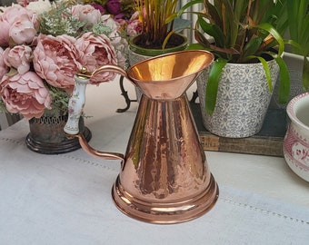 Vintage St Michael Claremont Copper Jug | Vintage Copper Jug | Copper Jug | Marks and Spencer | Copper | Kitchenalia | Porcelain | Floral |