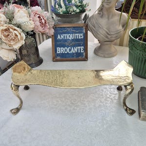 Vintage Brass Fireside Trivet | Fireplace Stove Base | Vintage Pot Stand | Brass Trivet | Brass Stand | Pot Stand | Brass Footman | Antique