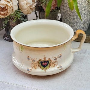 Stunning Vintage Decorative Chamber Pot | Vintage Pot | Vintage Plant Pot | Gardening | Antique | Crown Devon | Planter | Floral | Flowers |