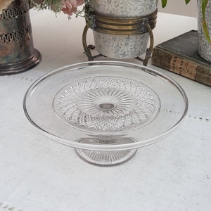 Vintage Glass Cake Stand | Afternoon Tea | Dining | Serving | Coffee and Cake | Tea and Cake |