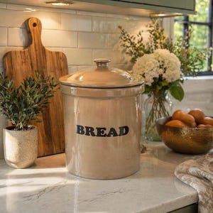 Vintage Large Pearsons Stoneware Bread Bin | Bread Bin | Stoneware Bread Pot | Crock | Kitchenalia | Rustic | Farmhouse | | Bread Bin |