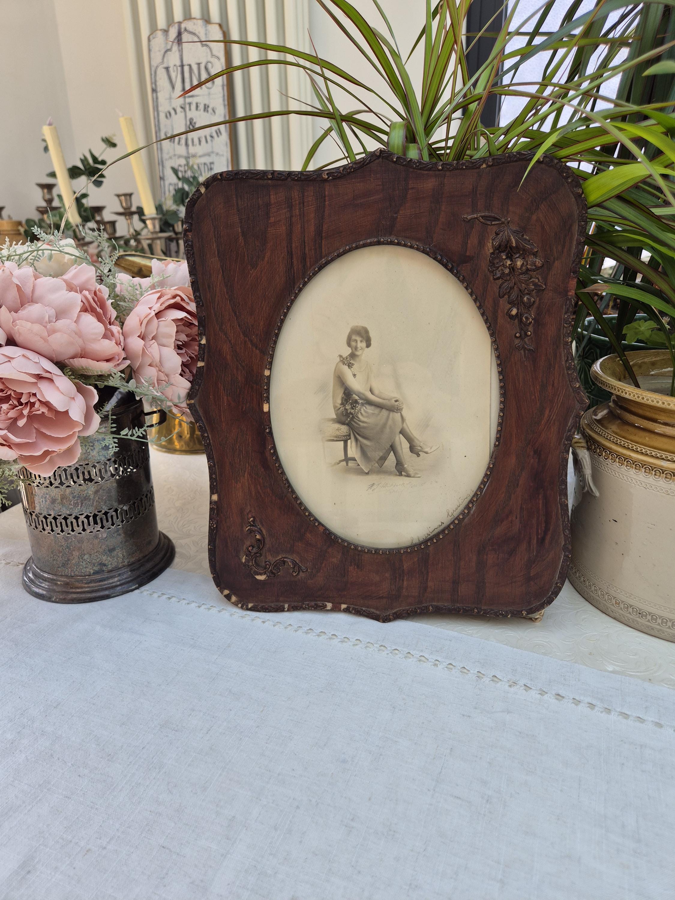 Vintage Wooden Frame | 1925 | Wooden Picture Frame | Floral