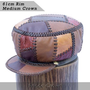 Patchwork Leather Crown For Locs | Handmade Dreadlock Hat | One Of One Rasta Cap