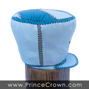Leather Rasta Crown Sombrero Rasta de cuero hecho a mano por Prince Crown para rastas extra largas artículo 195 por Plaza876 imagen 1