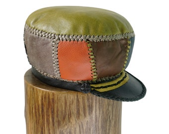 Geniune Leather Rasta Dreadlocks Crown - RASTA LOXLEY SERIES - Rasta Hat for Medium Locs Hand Made in Linstead (Item 411)