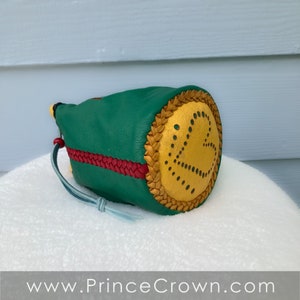 Handmade Leather Pouch, Small Leather Bag, Luxury Money Pouch, Vintage Leather Purse, Rasta Leather Sac, Reggae Leather Handbag, RastaUP Bag