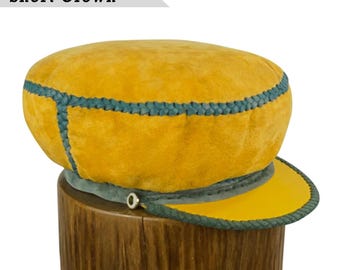 Leather Rasta Hat - 57cm Rim - Short Crown For Locs - Cap For Dreadlocks - Handmade Leather Crown