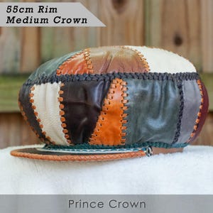 Sombrero Rasta de Cuero - Borde de 55 cm - Corona Mediana para Rastas - Gorra para Rastas - Sombrero de Cuero Hecho a Mano