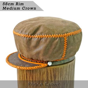 Leather Dreadlocks Cap - Medium Crown for Locs - Handmade Rasta Hat - Leather Tam for Dreads
