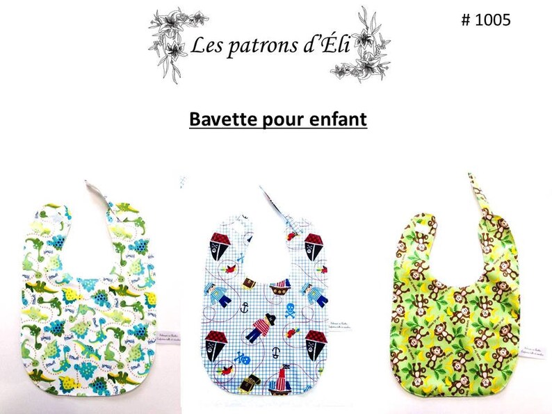 Patron Pdf Bavette Pour Bebe Etsy India