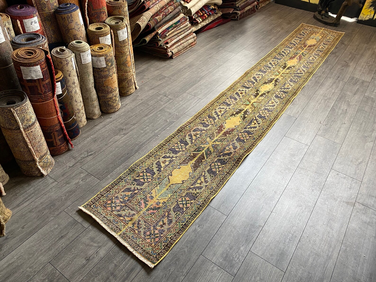 Yellow Runner Rug Patchwork Runner Rug Turkish Runner Rug Etsy UK