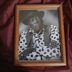 Howling Wolf Photograph in Wood Frame
