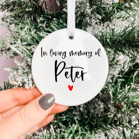 Dad memorial christmas bauble sales