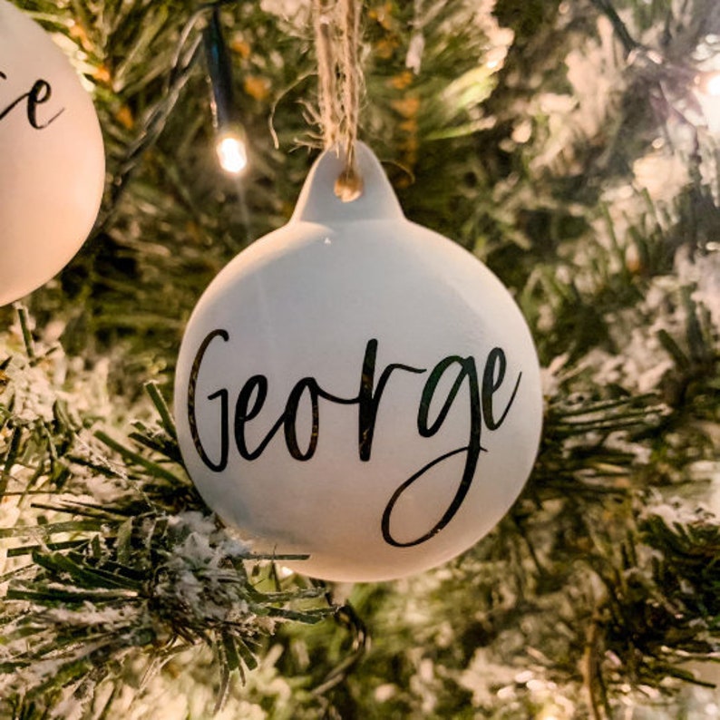 Personalised Name Christmas Tree Bauble Christmas Tree Etsy