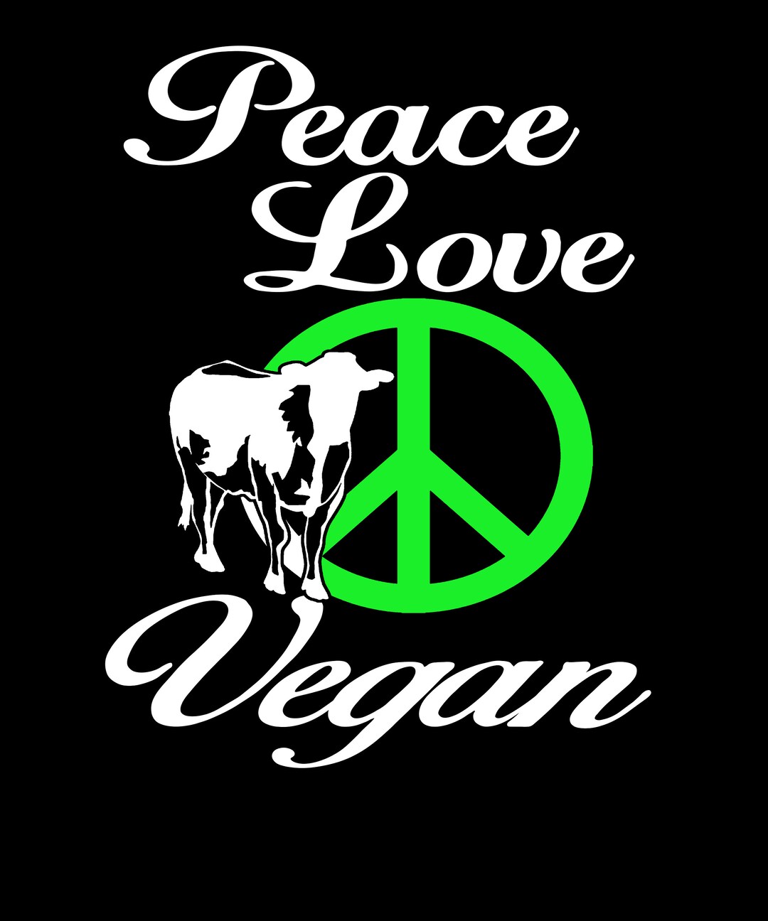 Peace Love Vegan SVG Transparent Background Vegan SVG Etsy