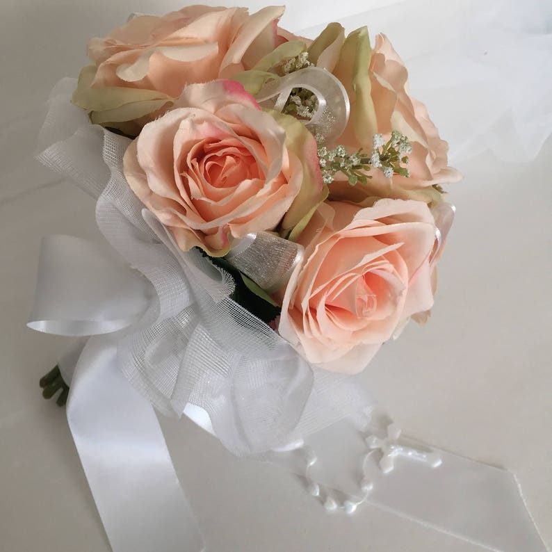 Silk Flowers Bouquet Communion Bouquets Bridesmaids Etsy