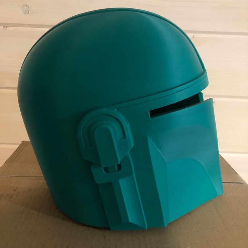 The Mandalorian inspired Raw 3D printed helmet and visor. Etsy