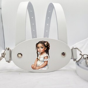 Weiße italienische Leder-Kinderwagen-Geh-Zügel mit Baby-Design. BSEN31210 2004 ZUGELASSEN