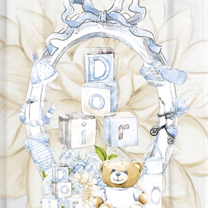 Vintage Doir Design Baby Changing Mat Boys Free Personalisation