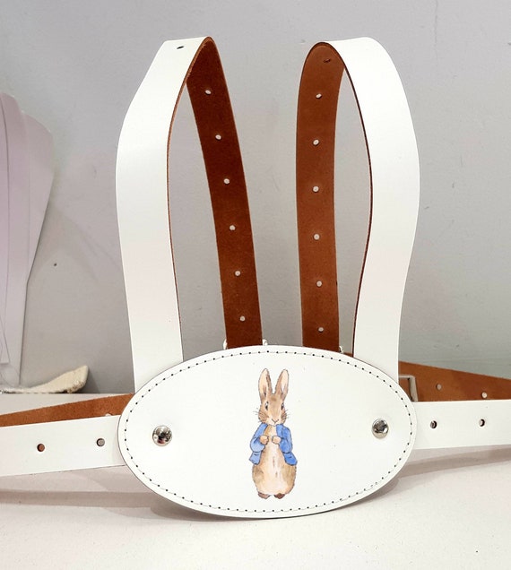Peter Rabbit Genuine White Leather Toddler Reins Etsy UK