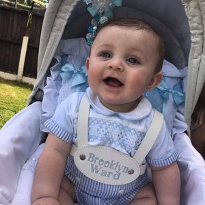 Personalized Traditional baby leather reins & harness with anchor straps