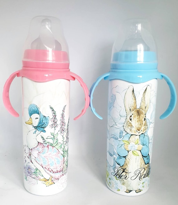 Biberones Puddle Duck/Peter Rabbit, frasco termo de 8 oz, cilindro térmico  de doble pared de acero inoxidable, personalización gratuita. -  España