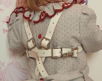 Personalized Traditional Baby Leather Reins Harness With Anchor