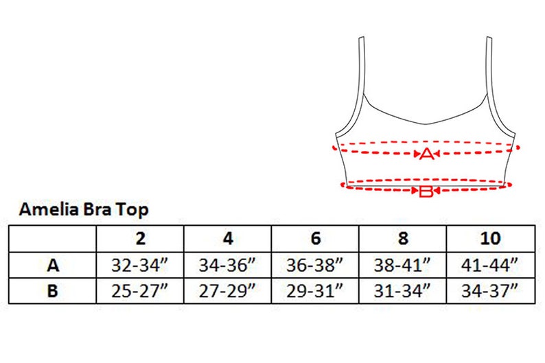 Amelia Strappy athletic light support bra top
